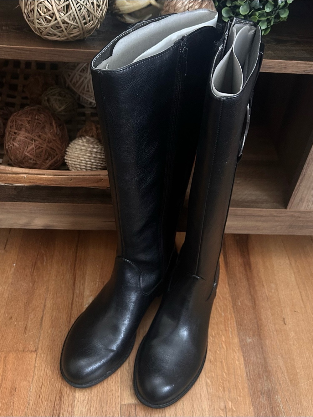 LifeStride Stormy Low Heel Black Riding Boots
